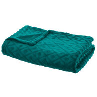 Manta losangos azul petr&oacute;leo 180x230cm