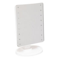 Espelho wc led em plástico branco 26cm,  Espelho wc led em plástico branco 26cm