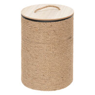 Cesto com tampa bege 43x30cm