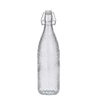 Garrafa de vidro riscas verticais 1l