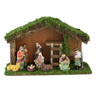 Presépio cabana com 9 figuras,  Presépio cabana com 9 figuras