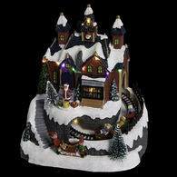 Aldeia natalícia com comboio