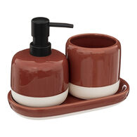 Conjunto de 3 acess&oacute;rios wc SOLAR vermelho