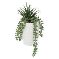 Vaso ARTI com planta artificial branco 25cm