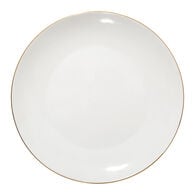 Prato raso PETIT SALON branco com beira dourada 27cm,  Prato raso PETIT SALON branco com beira dourada 27cm