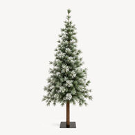 &Aacute;rvore de natal nordstar neve com tronco madeira 180cm