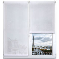 Estore em tecido transl&uacute;cido branco 87x180cm