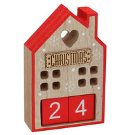 Casa de madeira de calend&aacute;rio 8,5x13cm