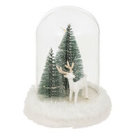 Globo com cenário de natal e luzes led 11x16cm
