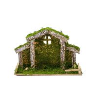 Cabana para presépio com musgo