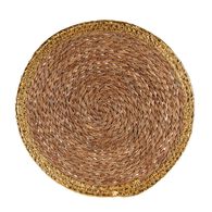 Individual de mesa natural e dourado 38cm