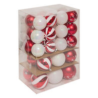 Conjunto de 60 bolas vermelho e branco