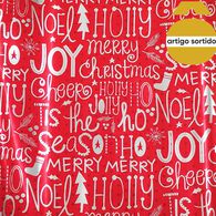 Rolo papel de embrulho decora&ccedil;&atilde;o natal&iacute;cia 70x200cm