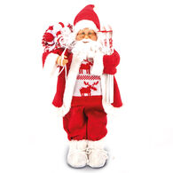 Pai Natal Branco E Vermelho 45cm