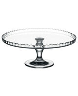 Prato para bolo redondo em vidro com pé 32cm