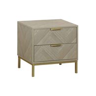 Mesa de cabeceira CHEVRON bege em mdf