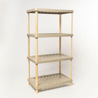 Estante retanguar com 4 n&iacute;veis bege