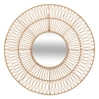 Espelho de parede MILLIE bege em corda 75cm