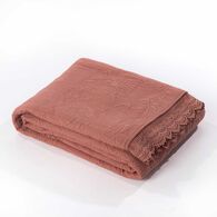 Edred&atilde;o rosa velho com renda 220x240cm
