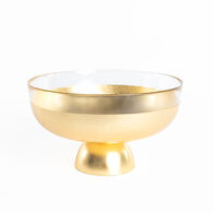 Centro de mesa com p&eacute; dourado 27cm