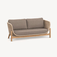 Sof&aacute; DEONA madeira ac&aacute;cia taupe 2 lugares