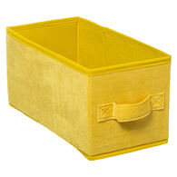 Caixa de arruma&ccedil;&atilde;o amarelo veludo