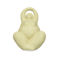 Est&aacute;tua figura de mulher yoga em cer&acirc;mica verde 18cm
