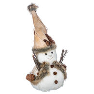 Figura Decorativa Boneco De Neve 32cm