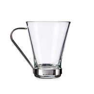 Ch&aacute;vena de gal&atilde;o em vidro com pega de metal 20cl