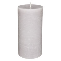 Vela r&uacute;stica cil&iacute;ndrica taupe 7x14cm
