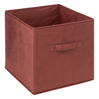 Caixa de arruma&ccedil;&atilde;o SIENNA terracota em veludo 31x31cm