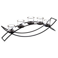 Casti&ccedil;al em metal para 5 velas