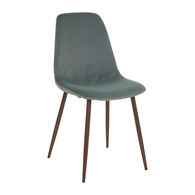 Cadeira ROKA em veludo verde celadon,  Cadeira ROKA em veludo verde celadon