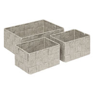 Conjunto de 3 cestos wc bege