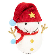 Figura de boneco de neve com gorro D8cm