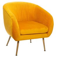 Poltrona SOLARO SLOW TIME ocre em veludo,  Poltrona SOLARO SLOW TIME ocre em veludo