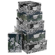 Conjunto de 6 caixas BLACK FLORA