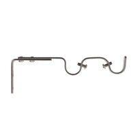 Conjunto de 2 suportes duplos prateado para calha