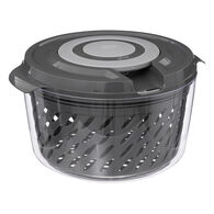 Escorredor cinza de legumes com tor&ccedil;&atilde;o 5,5l