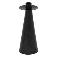 Castiçal preto em metal 20cm,  Castiçal preto em metal 20cm