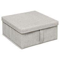 Caixa de arruma&ccedil;&atilde;o ORGA cinza com tampa