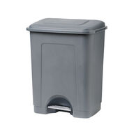 Balde cinza com pedal 35l