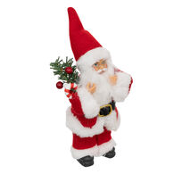 Figura pai natal tradicional com saco 18cm