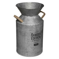 Leiteira decorativa GARDEN EDITION cinza em zinco 37cm