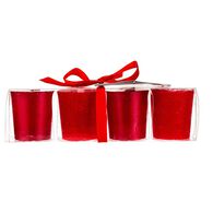 Conjunto de 4 velas vermelhas