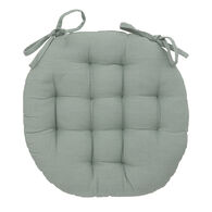 Coxim redondo verde em algod&atilde;o 38cm