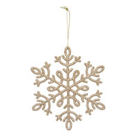 Conjunto de 8 pendurantes floco dourado