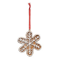 Pendurante de FLOCO de neve em forma de bolacha gengibre 8cm