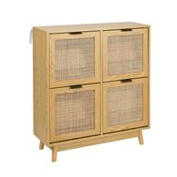 Sapateira em rattan com 2 compartimentos