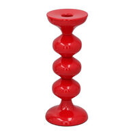 Casti&ccedil;al para 1 vela vermelho 22cm